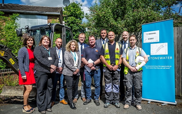 Colleagues at the Waterworks Lane start on site